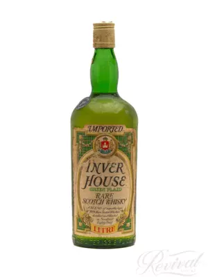 Circa 1980's Inver House Green Plaid Scotch Whiskey (Vintage)