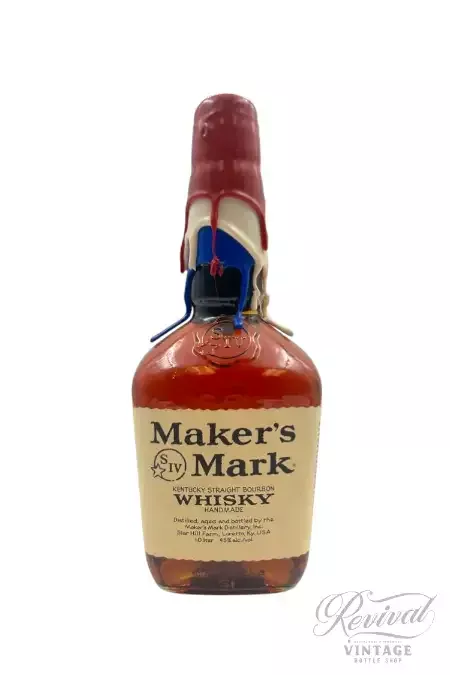 2001 Maker's Mark Kentucky Straight Bourbon Whiskey Red, White, & Blue Wax (Vintage)