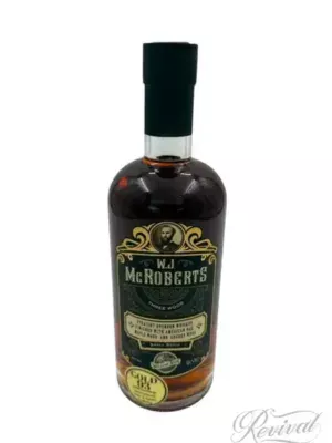 W. J. McRoberts Three Wood Straight Bourbon Whiskey Finished with American Oak, Maple Wood, and Cherry Wood (New Release)